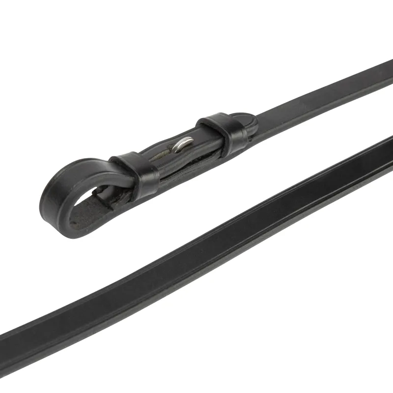 Shires Lusso Curb Reins - Black 54 x 1/2