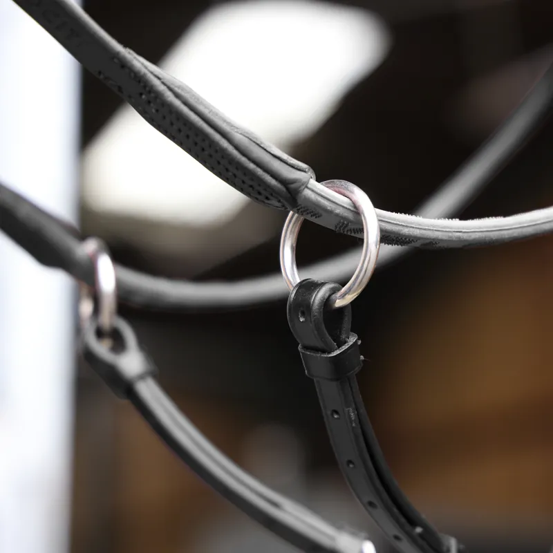 Shires Lusso Three Point Elastic Breastplate - Black-3