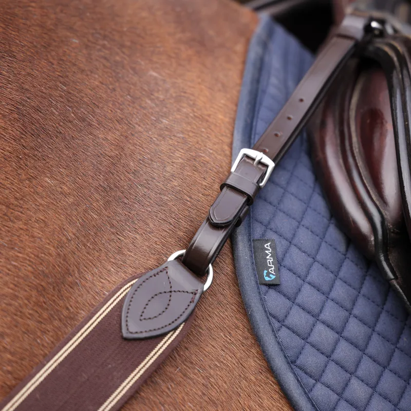 Shires Velociti Rapida Elastic Breastgirth - Havana-2