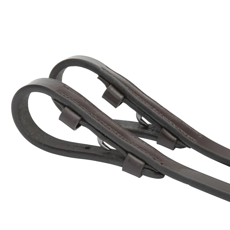 Shires Velociti Lusso Bridle Cheeks - Havana-3