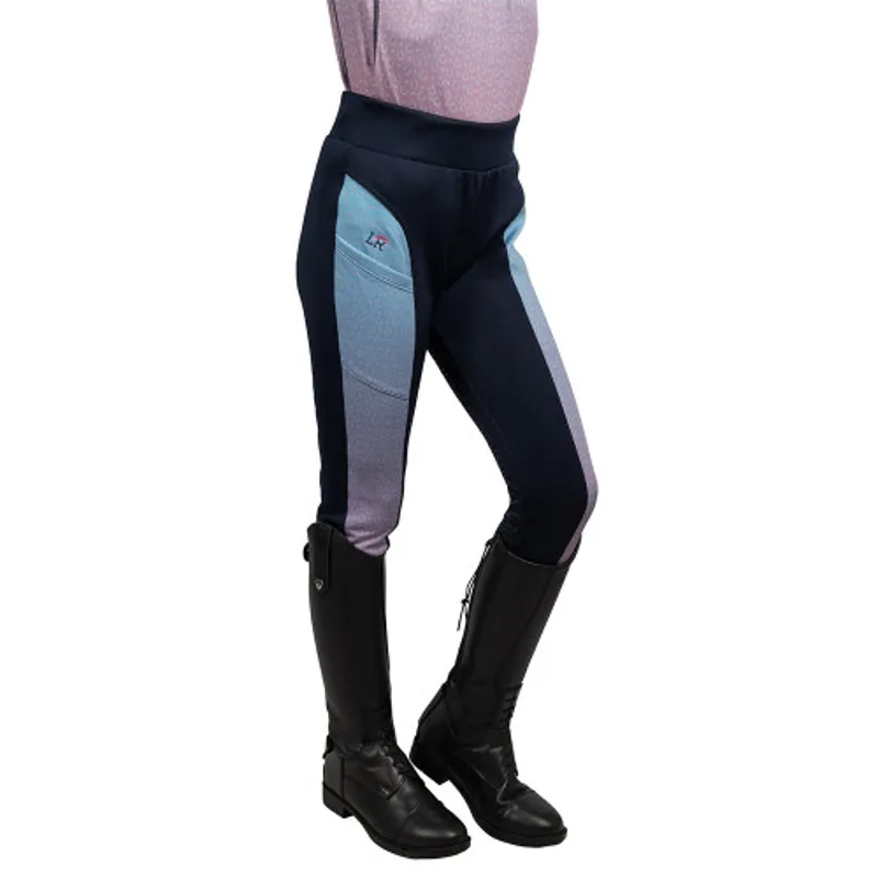 Lucky Star Riding Tights By Little Rider - Navy/Pink-1