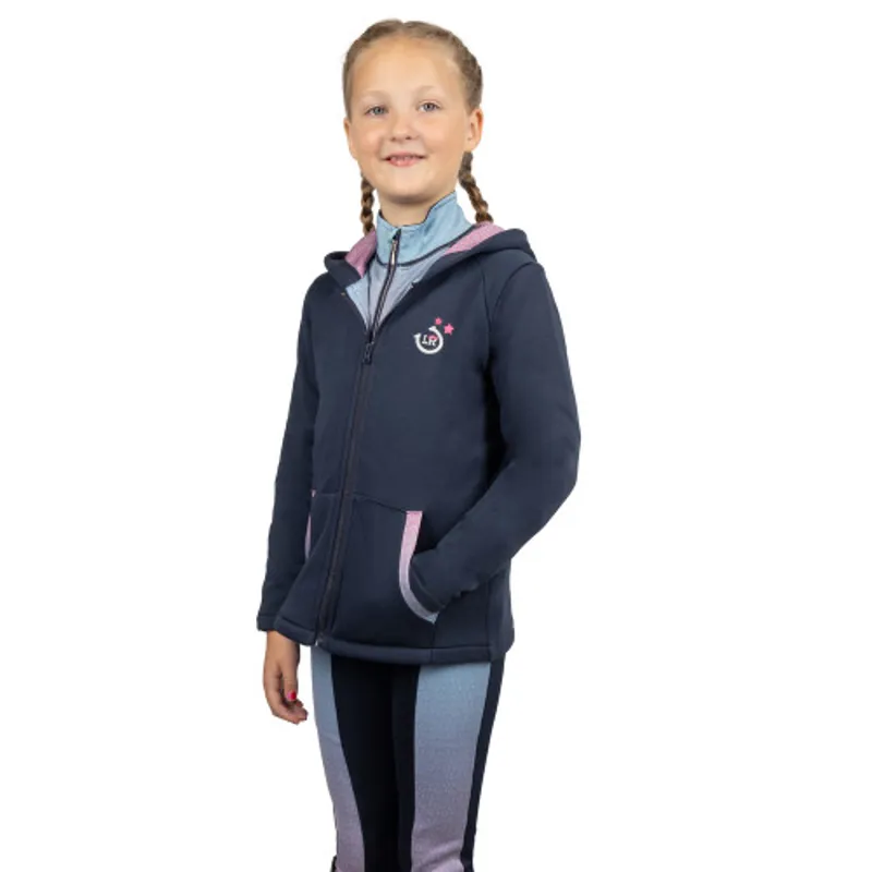 Lucky Star Zip Jacket By Little Rider - Navy/Pink-1