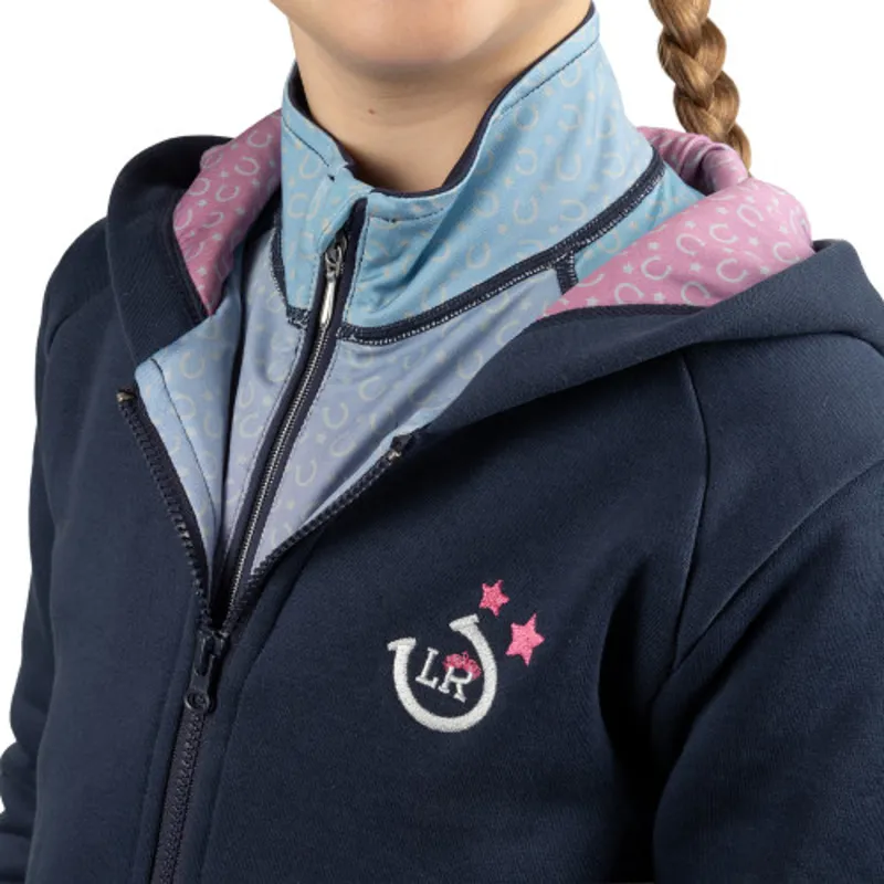Lucky Star Zip Jacket By Little Rider - Navy/Pink-2