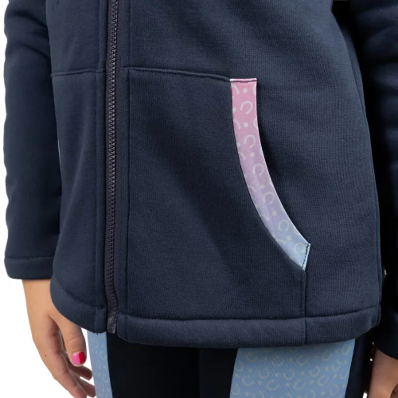 Lucky Star Zip Jacket By Little Rider - Navy/Pink-3