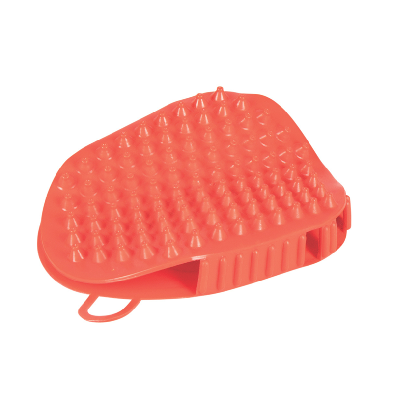 Hy Equestrian ProGroom Rubber Massage Mitt - Red -1