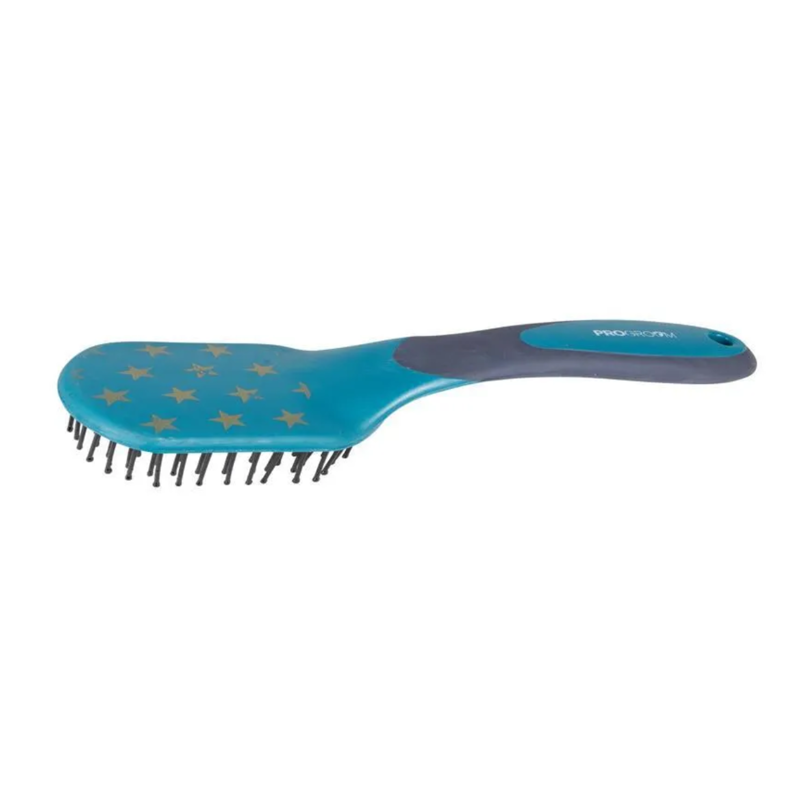 Hy Equestrian ProGroom Star Easy Grip Mane and Tail Brush - Teal/Navy