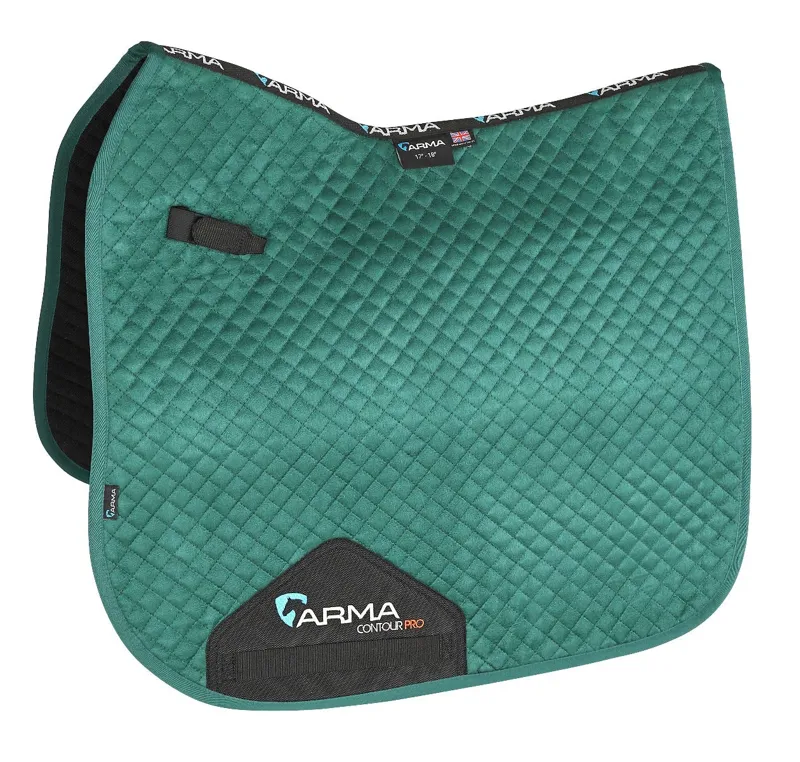 Shires ARMA Suede Dressage Saddlecloth - Green