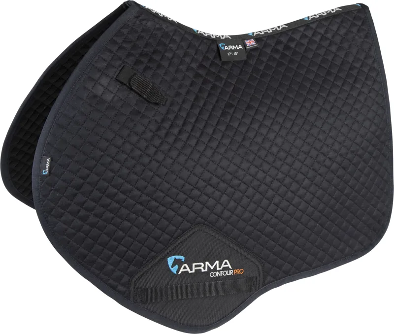 Shires ARMA Suede Jumping Saddlecloth - Black