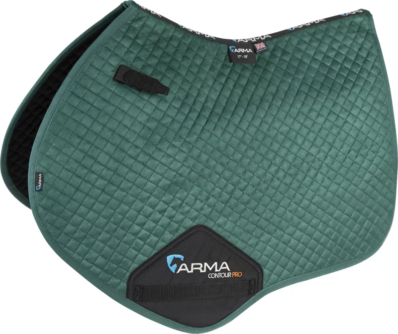 Shires ARMA Suede Jumping Saddlecloth - Green