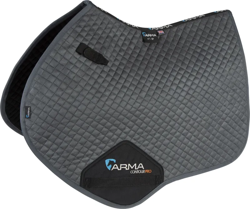 Shires ARMA Suede Jumping Saddlecloth - Grey