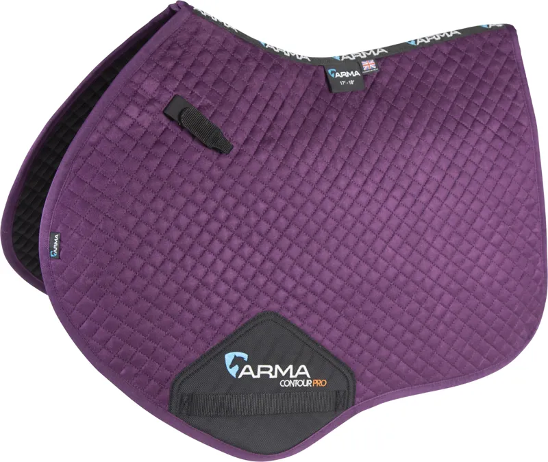 Shires ARMA Suede Jumping Saddlecloth - Plum