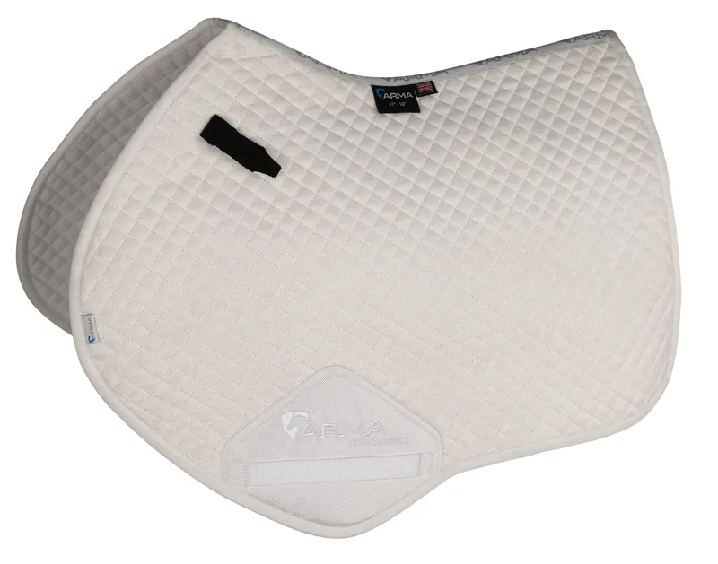 Shires ARMA Suede Jumping Saddlecloth - White