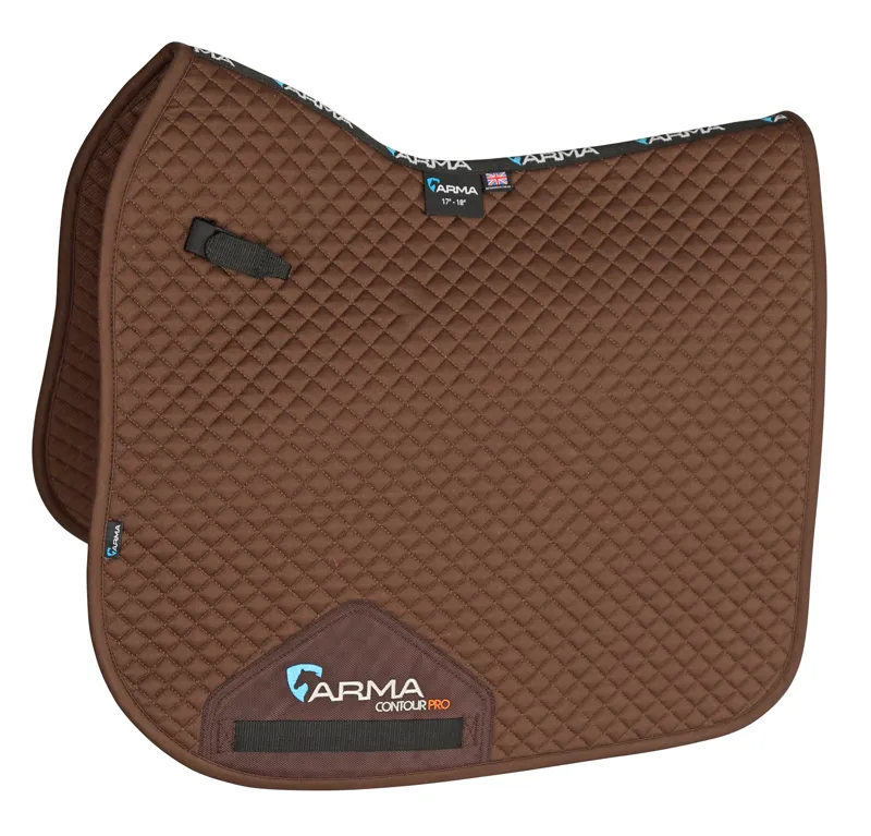 Shires ARMA Dressage Saddlecloth - Brown