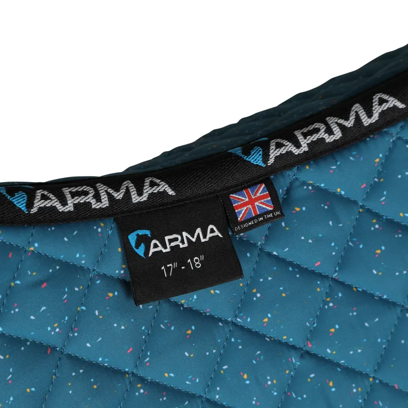 Shires ARMA Sport XC Saddlecloth - Teal Ditsy-1