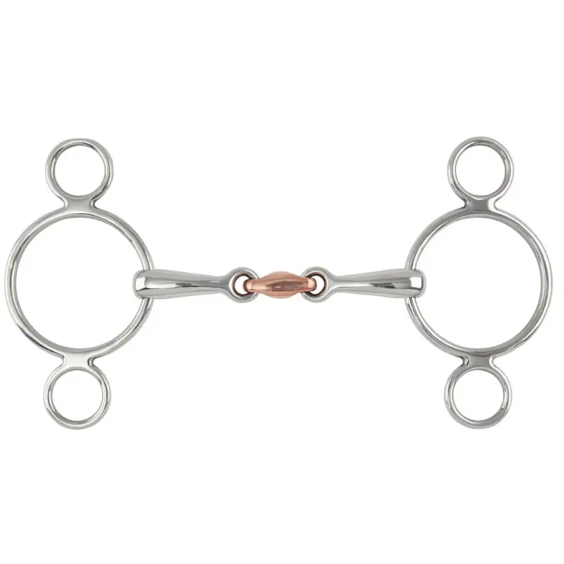 Shires Two Ring with Copper Lozenge Gag