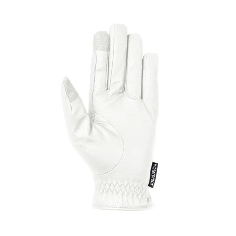 Hy Equestrian Elevate Hydro-Repel Thinsulate Riding Gloves - White -1