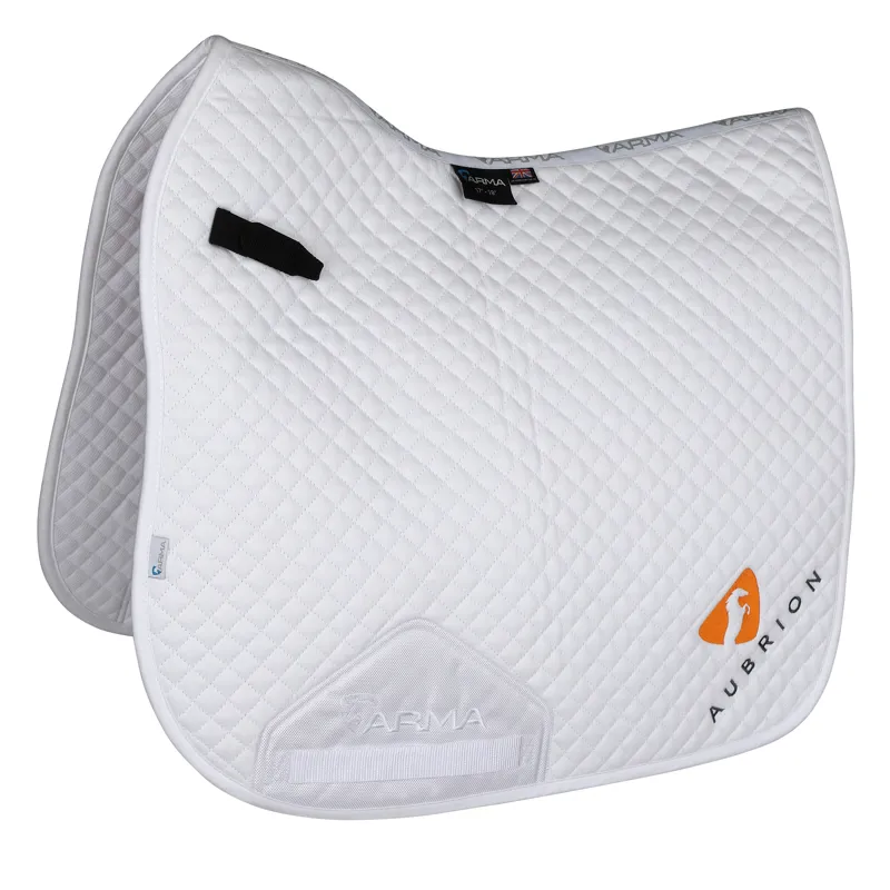 Shires Aubrion Branded Dressage Saddlecloth - White