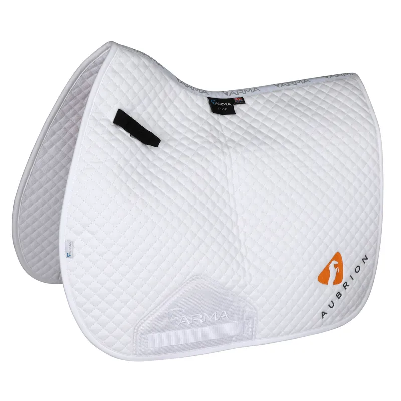 Shires Aubrion Branded GP Saddlecloth - White