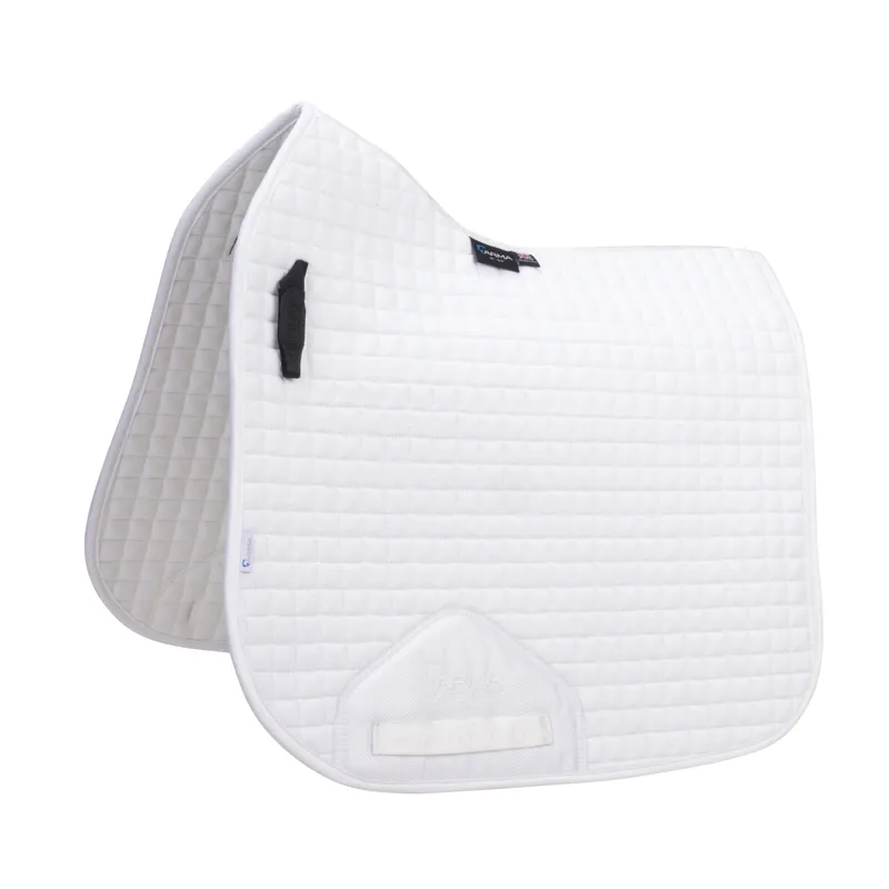 Shires ARMA Deluxe Cotton Dressage Saddlecloth - White