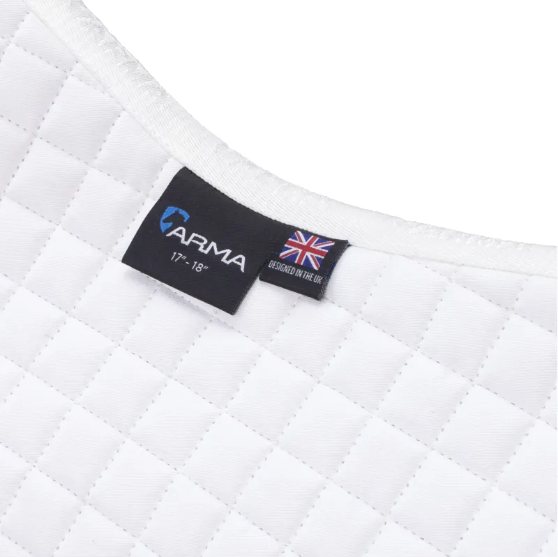 Shires ARMA Deluxe Cotton Numnah - White-5
