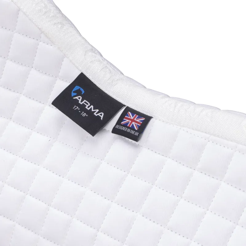 Shires ARMA Deluxe Cotton Saddlecloth - White-5