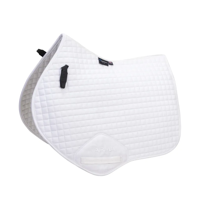 Shires ARMA Deluxe Cotton Jump Saddlecloth - White