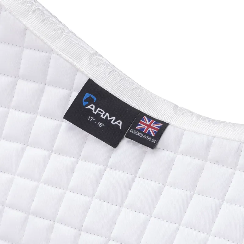 Shires ARMA Deluxe Cotton Jump Saddlecloth - White-5