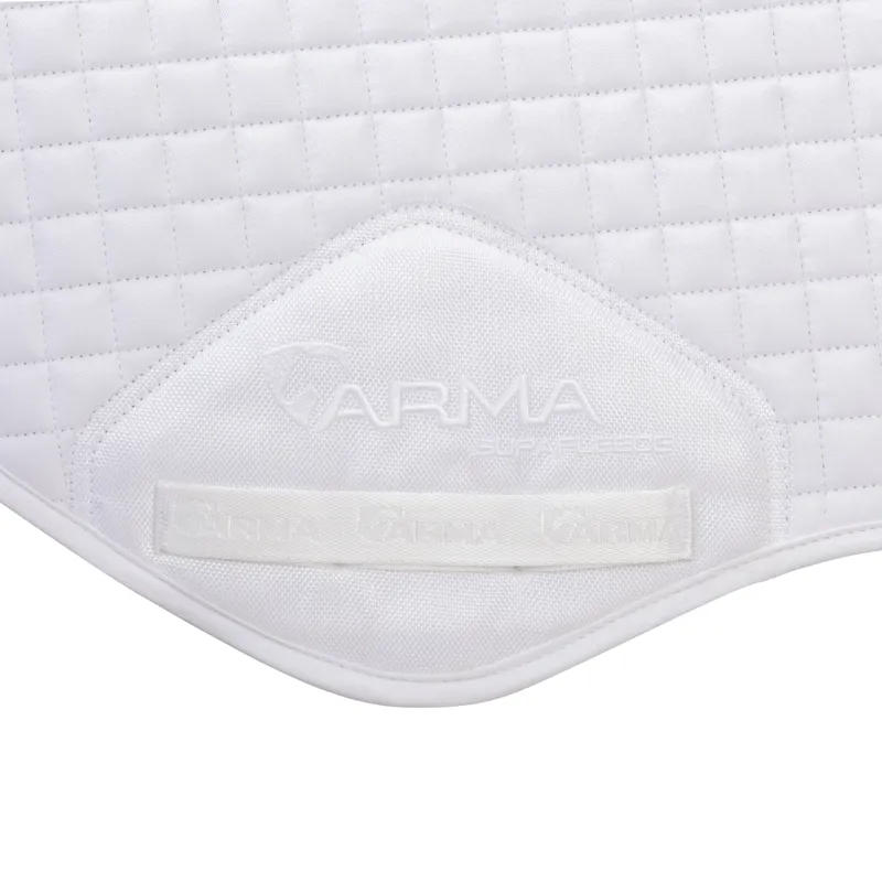Shires ARMA Deluxe Cotton Jump Saddlecloth - White-1