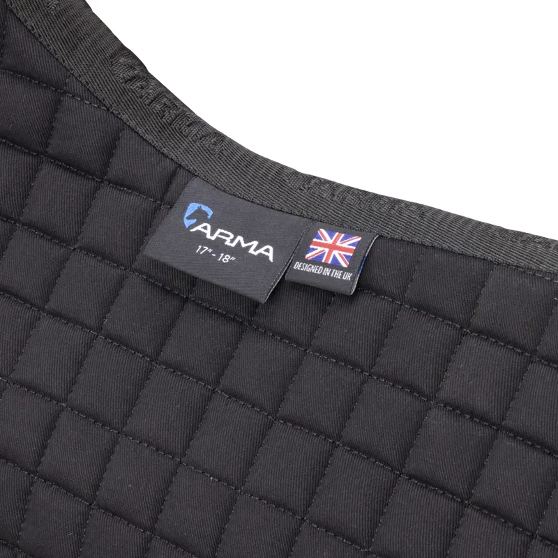 Shires ARMA Deluxe Cotton Dressage Saddlecloth - Black-5