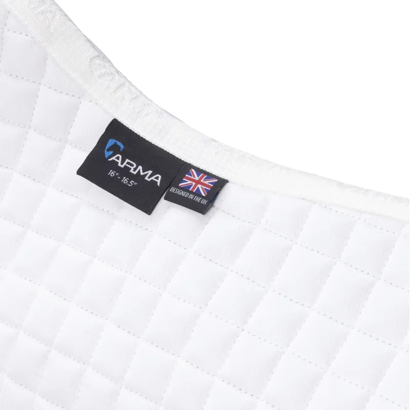 Shires ARMA Deluxe Cotton Dressage Saddlecloth - White-5