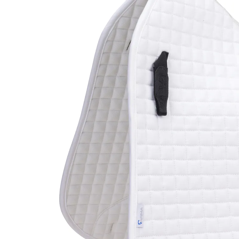 Shires ARMA Deluxe Cotton Dressage Saddlecloth - White-2