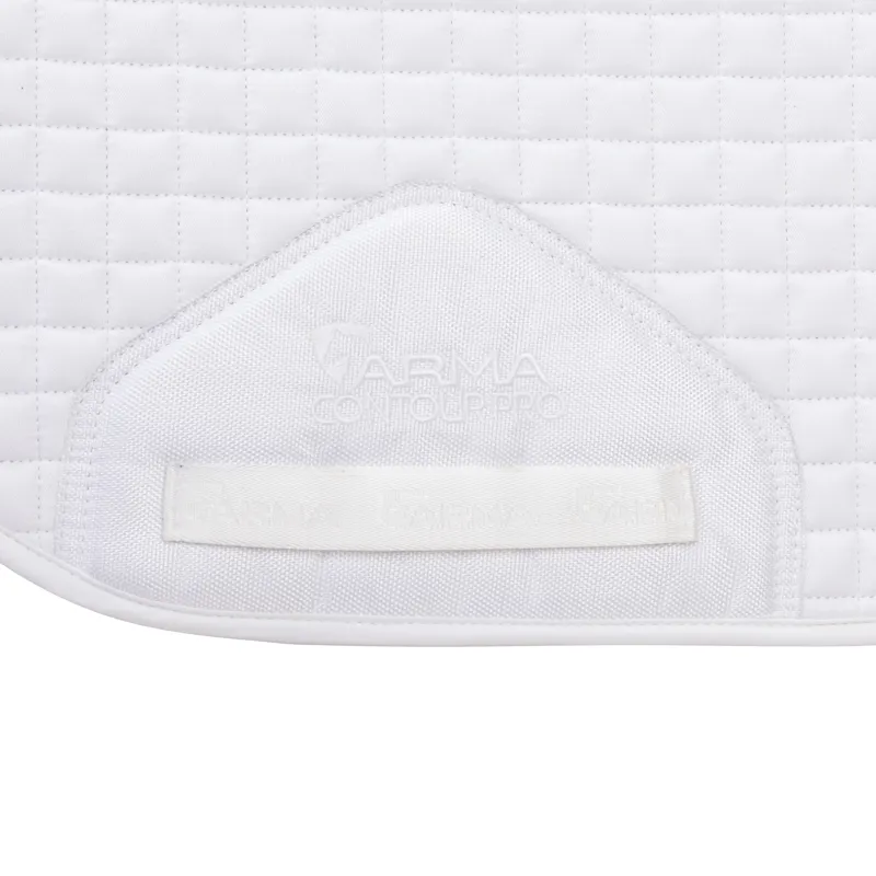 Shires ARMA Deluxe Cotton Dressage Saddlecloth - White-1