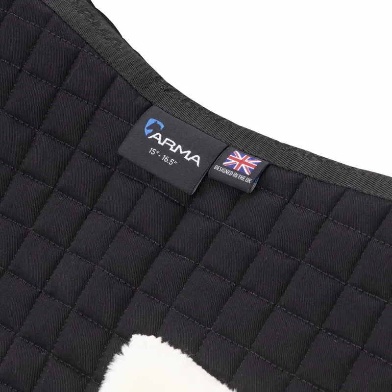 Shires ARMA Deluxe Cotton Half Pad - Black/Natural-4