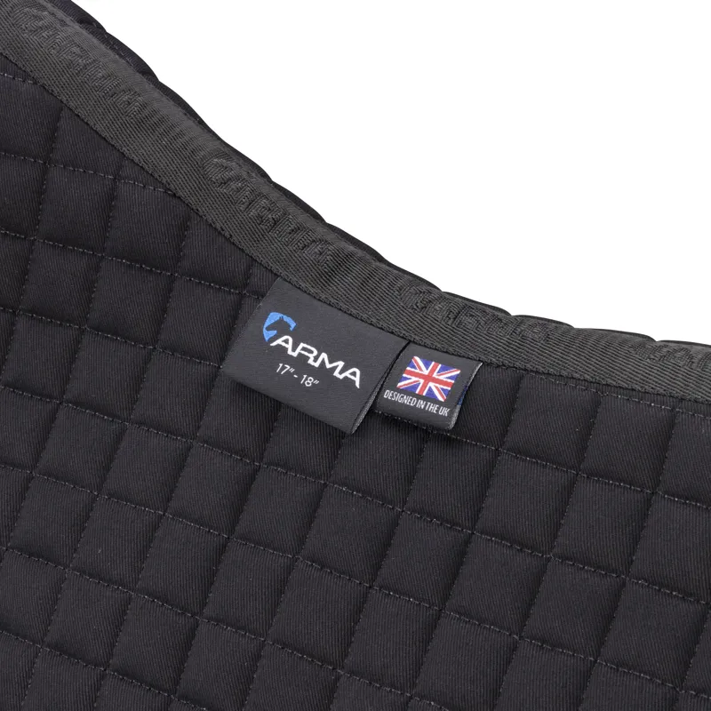 Shires ARMA Deluxe Cotton Half Pad - Black/Black-4