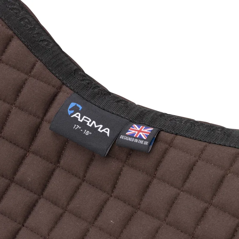 Shires ARMA Deluxe Cotton Half Pad - Brown/Brown-4
