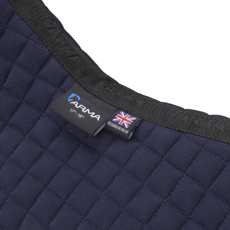 Shires ARMA Deluxe Cotton Half Pad - Navy/Natural-4