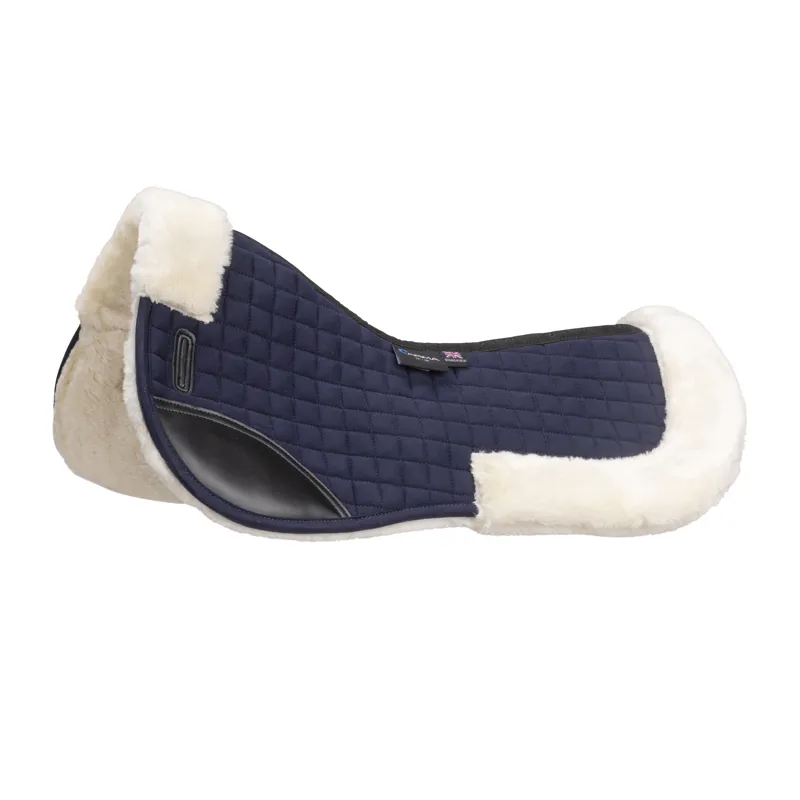 Shires ARMA Deluxe Cotton Half Pad - Navy/Natural
