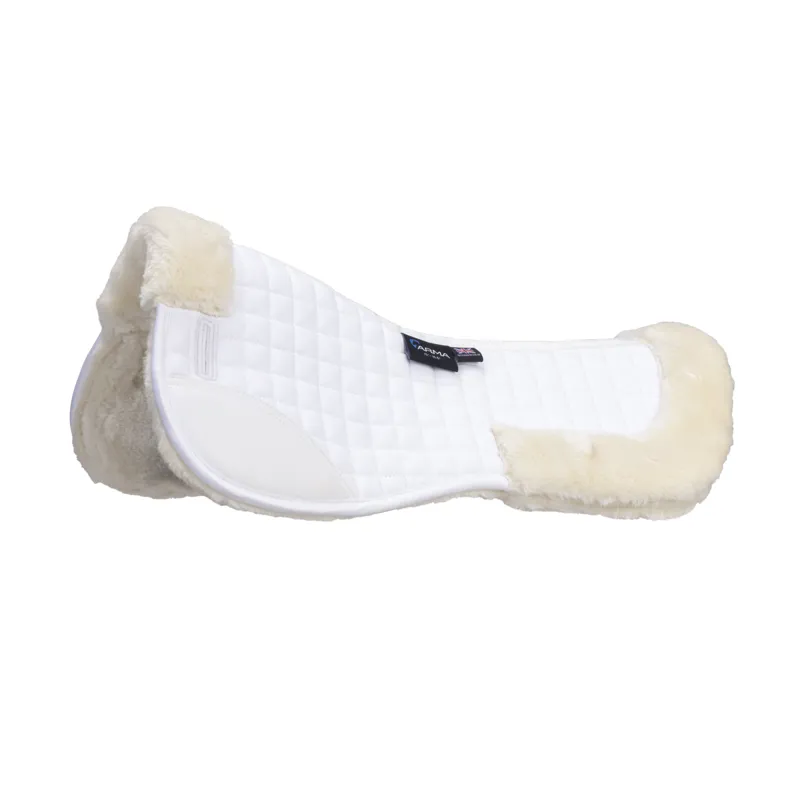 Shires ARMA Deluxe Cotton Half Pad - White/Natural