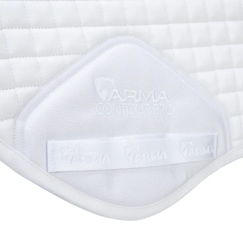 Shires ARMA Numbered Jump Saddlecloth - White-1