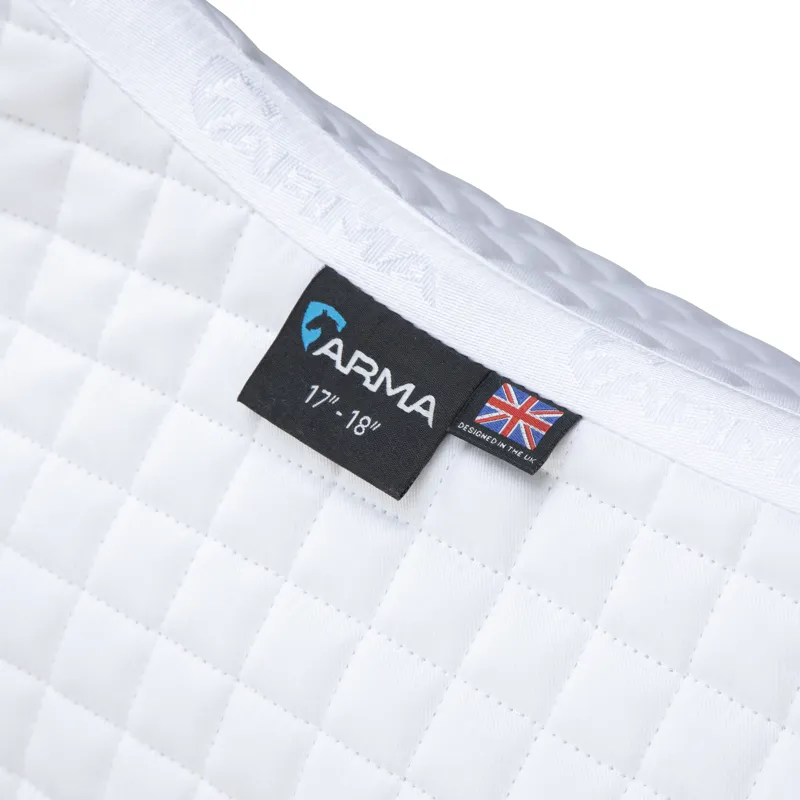 Shires ARMA Numbered Jump Saddlecloth - White-3
