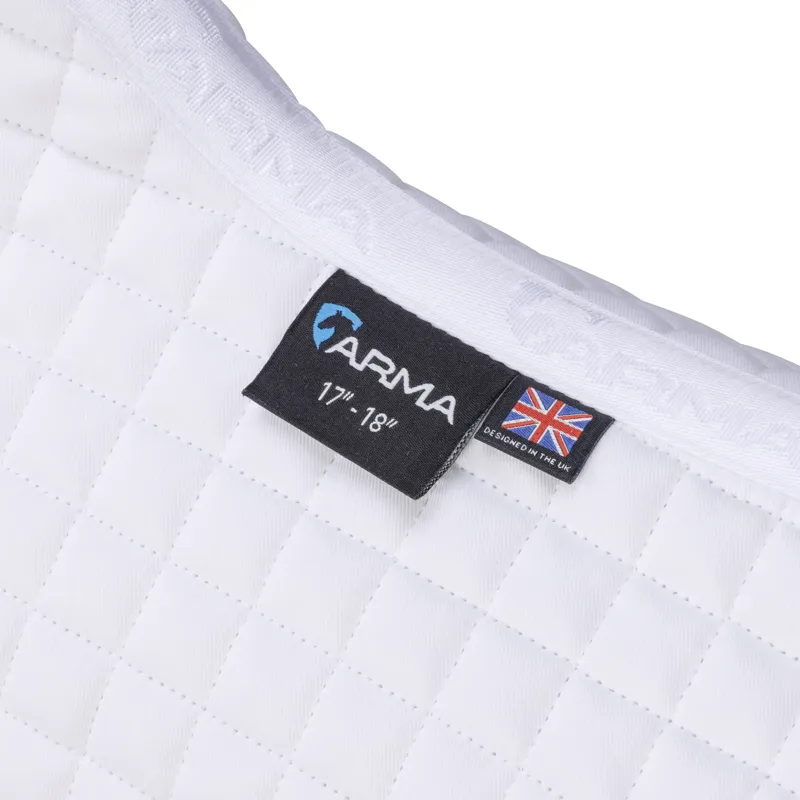 Shires ARMA Numbered Dressage Saddlecloth - White-2