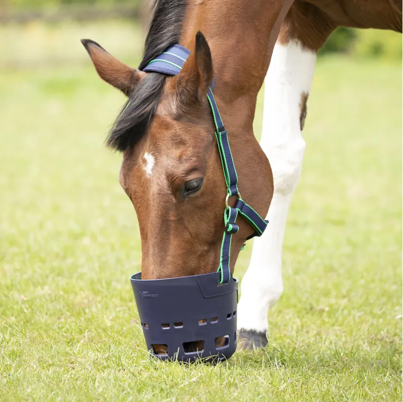 Shires Flexi Grazer Grazing Muzzle - Navy