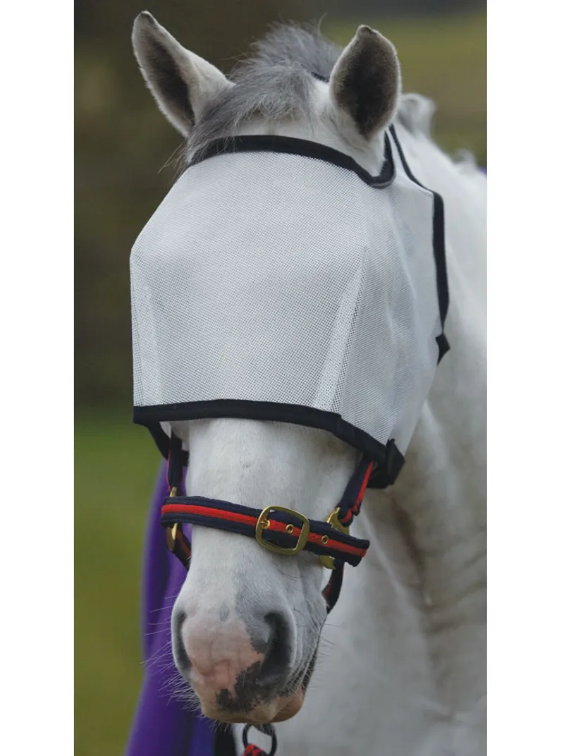 Hy Equestrian Fly Eye Shield - Black/White-1