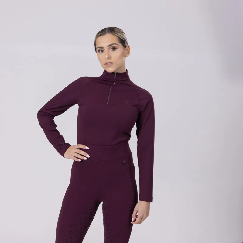 Shires Aubrion Eltar Base Layer - Black Cherry-1