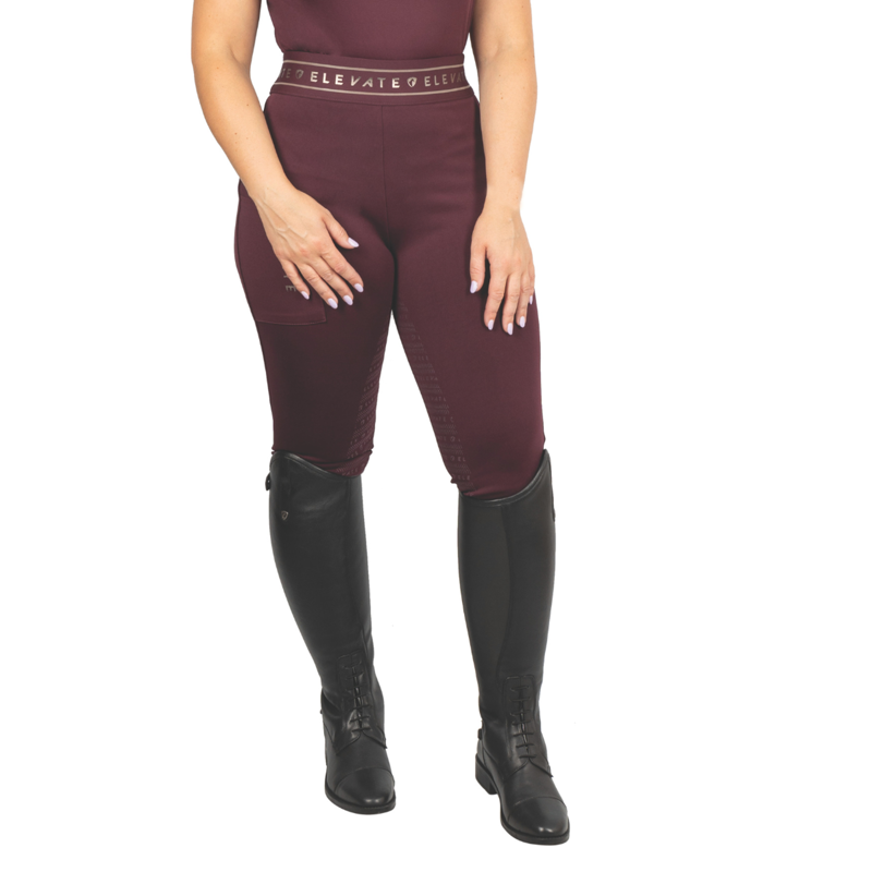 Hy Equestrian Elevate Allure Riding Tights - Berry