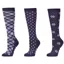 Dublin 3 Pack Socks - Plum Perfect