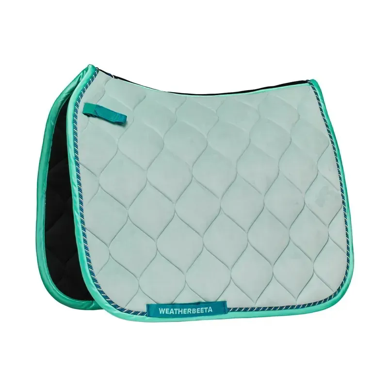 WeatherBeeta Velvet Dressage Saddle Pad - Blue-1