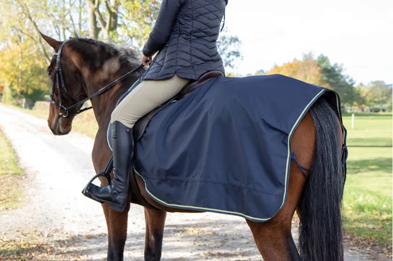 Shires Tempest Original Waterproof Exercise Sheet - Navy