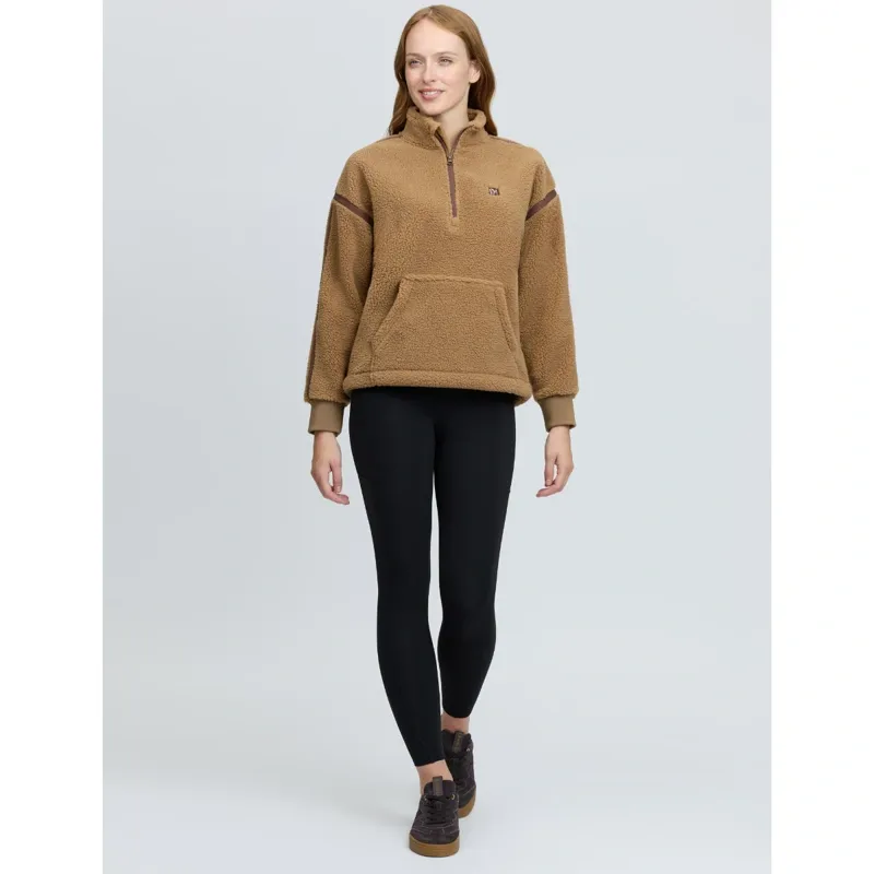 LeMieux Avery Teddy Quarter Zip Fleece - Caramel