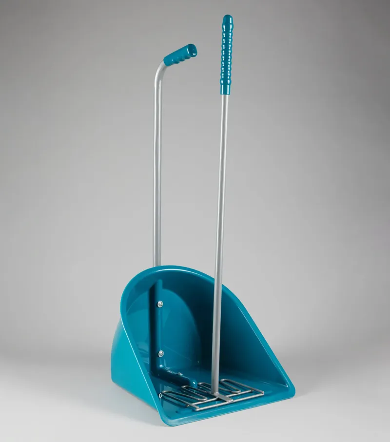 Premier Equine Manure Scoop and Rake - Med Blue